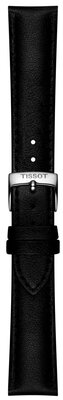 Bracelet en cuir Tissot T852.050.319 18mm, noir, vegan, Quick Release