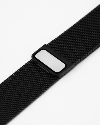 Bracelet acier Hirsch Milanaise L 30161450-5, noir, magnétique