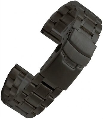 bracelet en acier inoxydable Ricardo Benevento, noir V2