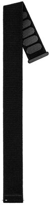 Bracelet textile Hirsch Vocem L 41409050-5, noir, Velcro, longueur L, Quick Release