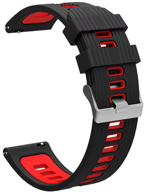 Bracelet en silicone Ricardo 20mm (pro Garmin Fenix 8/7S/6S (43mm), aj.), noir V1, Quick Release
