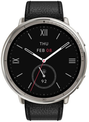 Amazfit Active 2 Premium (Round) Black Leather (+bracelet de rechange)