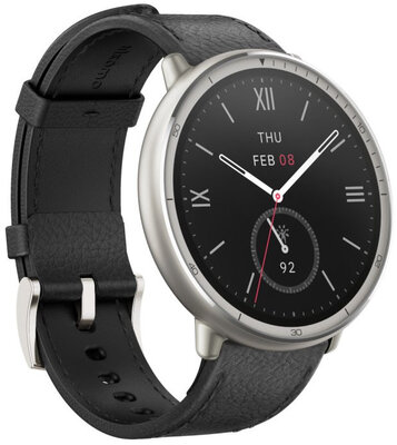 Amazfit Active 2 Premium (Round) Black Leather (+bracelet de rechange)