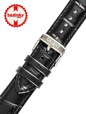 Bracelet en cuir Orient UL020018J0 20mm (pour le modèle RA-AP01), noir