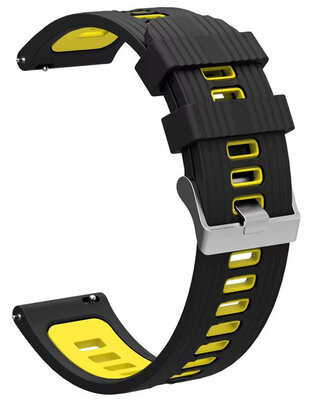 Bracelet en silicone Ricardo 20mm (pro Garmin Fenix 8/7S/6S (43mm), aj.), noir V2, Quick Release
