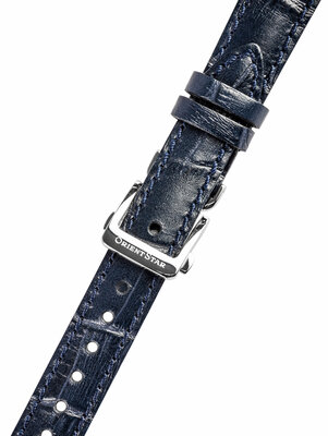 Bracelet en cuir Orient UL024018J0 14mm (pour le modèley RE-ND00), bleu