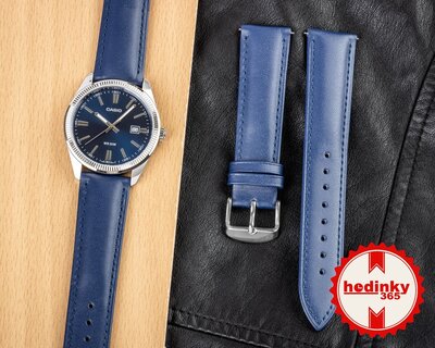 bracelet en cuir Ricardo Ancona, bleu, Quick Release
