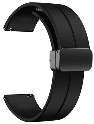 Ricardo Bracelet en silicone 22mm (pour Amazfit Bip 5), noir, attache rapide