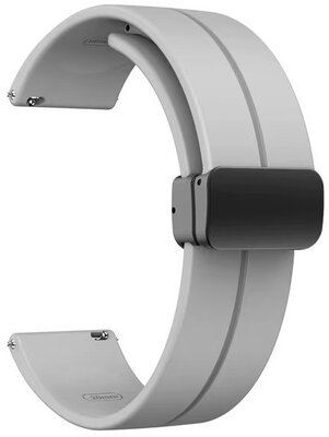 Ricardo Silicone Strap 22mm (pour Amazfit Bip 5), gris, Quick Release