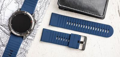bracelet en silicone Ricardo Livigno 26mm, Dark Blue, QuickFit