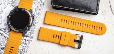 bracelet en silicone Ricardo Livigno 26mm, Orange, QuickFit