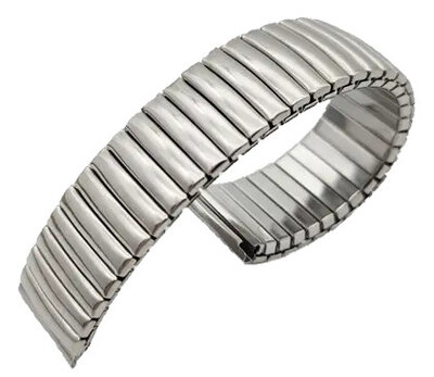 bracelet en acier inoxydable Ricardo Crotone, argenté V1, extensible