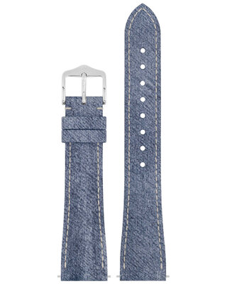 Bracelet naturel Hirsch Fibre Plant L 04299082-2, bleu, fibres naturelles, longueur L, Quick Release Limited Edition