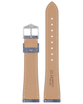 Bracelet naturel Hirsch Fibre Plant L 04299082-2, bleu, fibres naturelles, longueur L, Quick Release Limited Edition