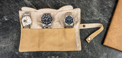 Étui pour montres Ricardo Gaeta 5pcs, beige