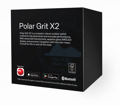 Polar Grit X2 Night Black, taille S-L