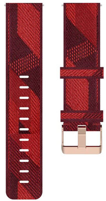 Sangle en nylon Ricardo 20mm (pour Garmin Venu, Venu Sq, Venu Sq 2, Venu 2 plus, etc.), rouge, attache rapide