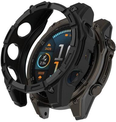 Coque de protection (pour Garmin Fenix 8 AMOLED, 47mm), en silicone, noir