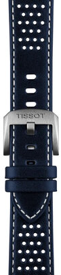 Bracelet en cuir Tissot T852.050.051 20mm, bleu