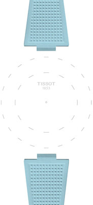 Bracelet en caoutchouc Tissot T852.050.985 (pour le modèle Tissot PRX 40mm), bleu