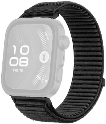 bracelet en nylon Ricardo Frabosa (pour Huawei Watch Fit 3, 4, 4 Pro, 5, 5 Pro), Black