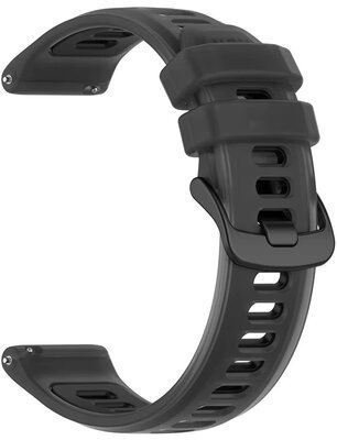 Bracelet en silicone Ricardo 22mm (pro Garmin Forerunner 570 (47mm) aj.), noir, Quick Release