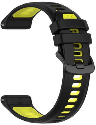 bracelet en silicone Ricardo Gressoney 22mm (pour Garmin Forerunner 970), Black/Yellow