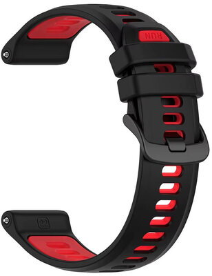 bracelet en silicone Ricardo Gressoney 22mm (pour Garmin Forerunner 970), Black/Red