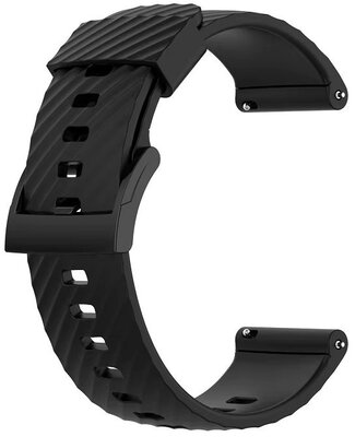 Bracelet en silicone Ricardo 24mm (pro Garmin Venu X1), noir, Quick Release
