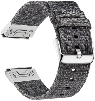 Bracelet en nylon Ricardo 20mm (pro Garmin Fenix 8/7S/6S (43mm), aj.), gris V2, QuickFit