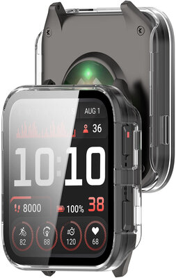 Housse de protection (pro Garmin Venu X1), plastique, transparent + verre