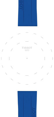 Bracelet en silicone T852.051.023 18mm, bleu, Quick Release