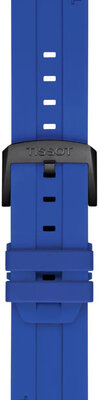 Bracelet en silicone Tissot T852.050.991 22mm, bleu, Quick Release