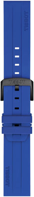 Bracelet en silicone Tissot T852.050.991 22mm, bleu, Quick Release