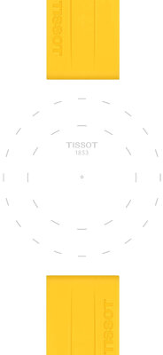 Bracelet en silicone Tissot T852.050.993 22mm, jaune, Quick Release
