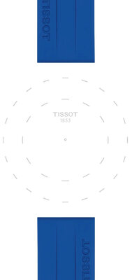 Bracelet en silicone Tissot T852.051.021 22mm, bleu, Quick Release