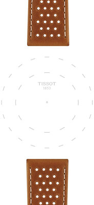 Bracelet en cuir Tissot T852.051.017 22mm, brun, Quick Release