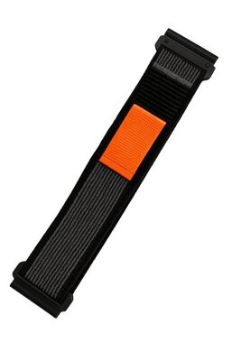 Bracelet en nylon Ricardo Carezza 22mm, Dark Gray, QuickFit