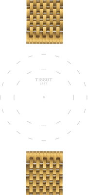 Bracelet en acier Tissot T852.049.487 20mm, doré, Quick Release