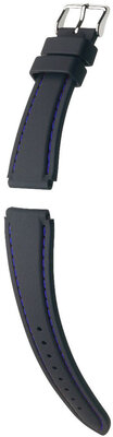 Bracelet en silicone Hirsch Belize L 40268852-2, noir, longueur L