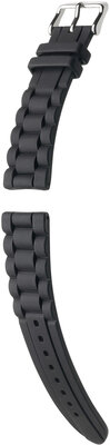 Bracelet en silicone Hirsch Jelly L 40818850-2, noir, longueur L