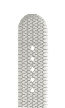 Bracelet en silicone Hirsch Racing L 40238800-2, blanc, longueur L