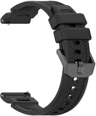 Bracelet en silicone Ricardo 24mm (pro Garmin Venu X1), noir, Quick Release