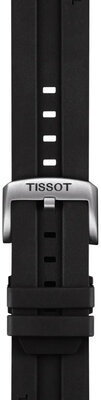 Bracelet en silicone Tissot T852.047.708 22mm, noir, Quick Release