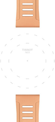 Bracelet en silicone Tissot T852.050.298 21mm, beige