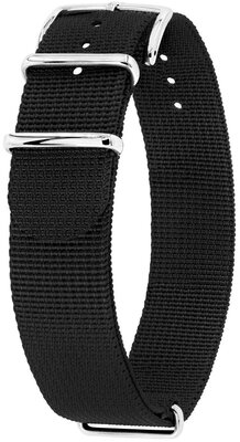 Bracelet textile Hirsch Rush Recycle XL 40536050-2, noir, longueur XL