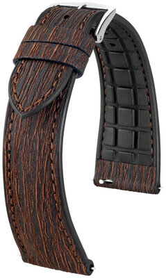 Hirsch Bark L 0935045015-2 sangle en cuir, marron, longueur L, Quick Release