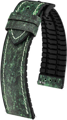 Bracelet en simili-cuir Hirsch Stone 0925044140-5, vert, Quick Release