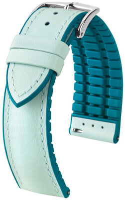 Bracelet en cuir Hirsch Lindsey 0928302181-2, bleu, veau, Quick Release