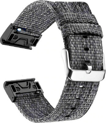 Bracelet en nylon Ricardo 20mm (pro Garmin Fenix 8/7S/6S (43mm), aj.), gris V3, QuickFit